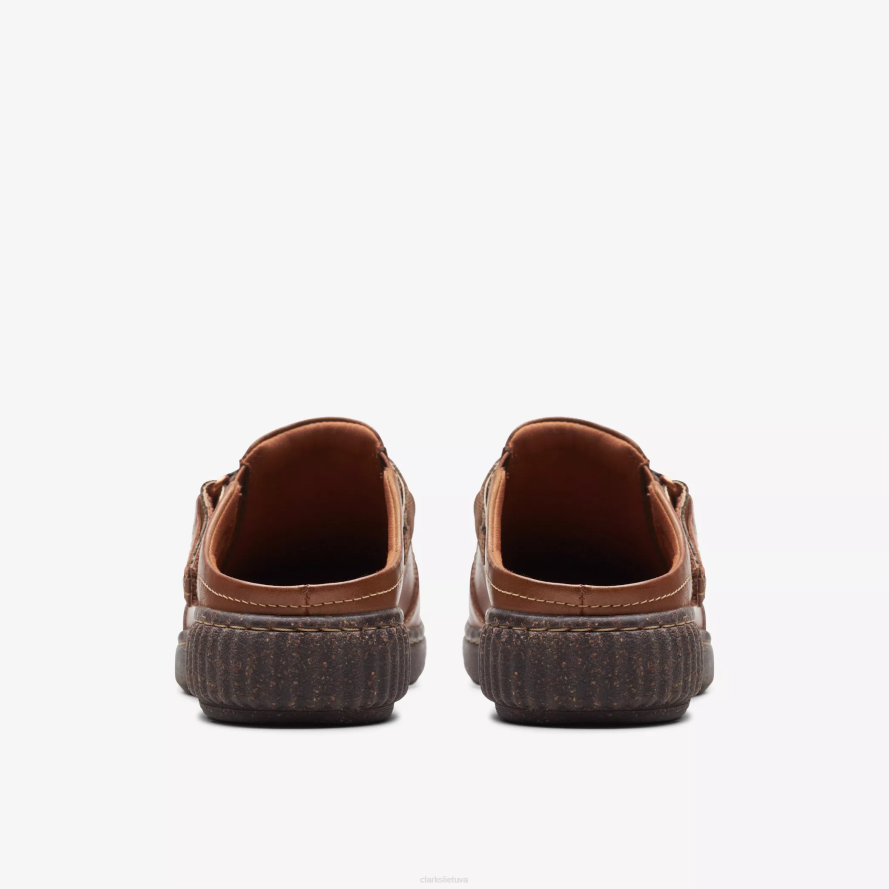 Clarks Karolina gali H2XV597 tamsiai rudos spalvos oda