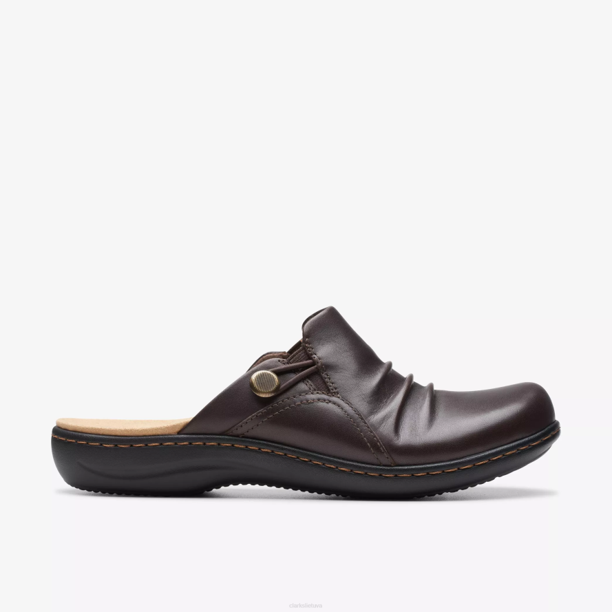 Clarks laurieann įlanka H2XV594 tamsiai ruda oda