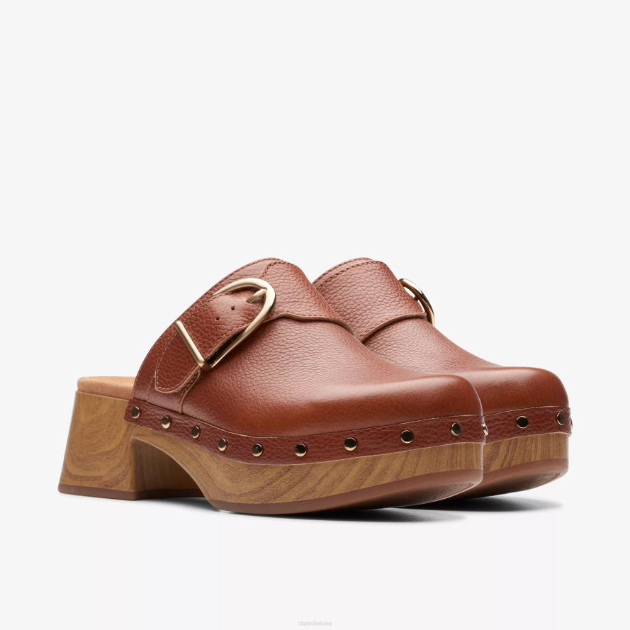 Clarks sivanne saulė H2XV582 rudos odos
