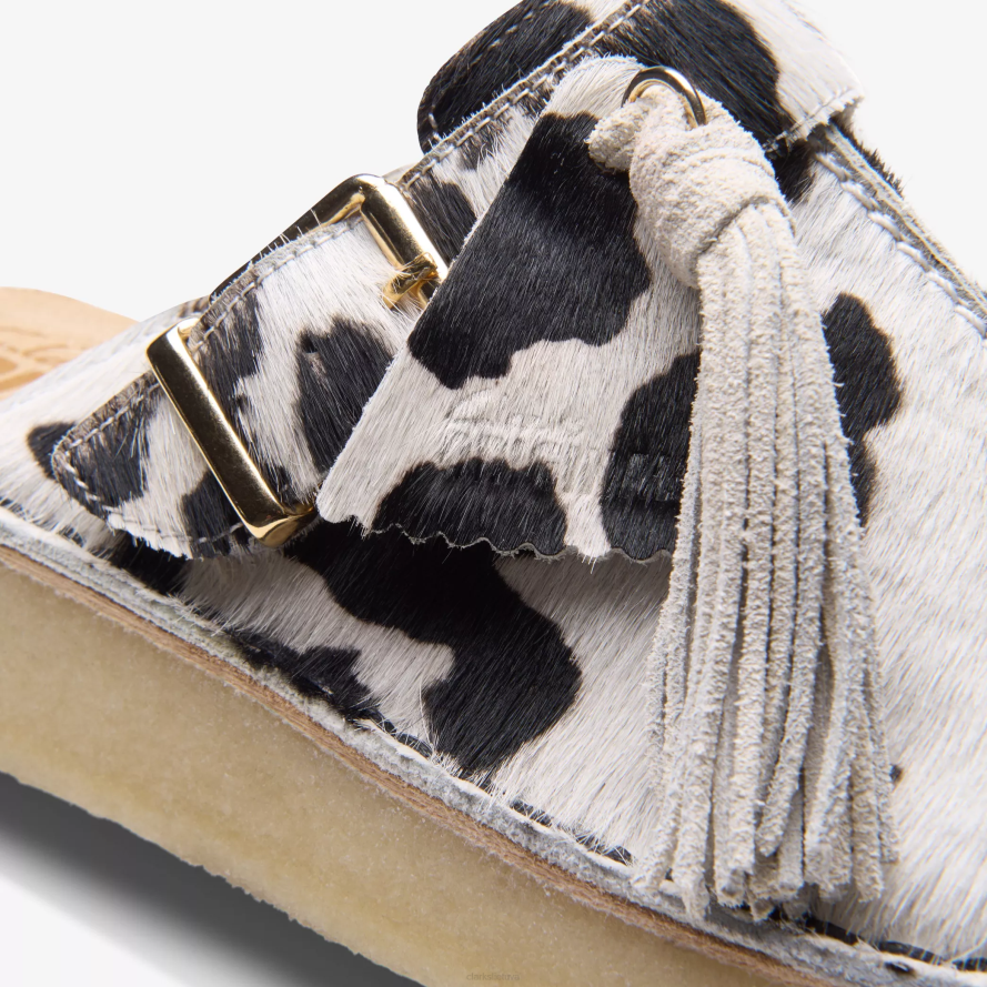 Clarks žygio mulas H2XV584 karvės raštas hairon