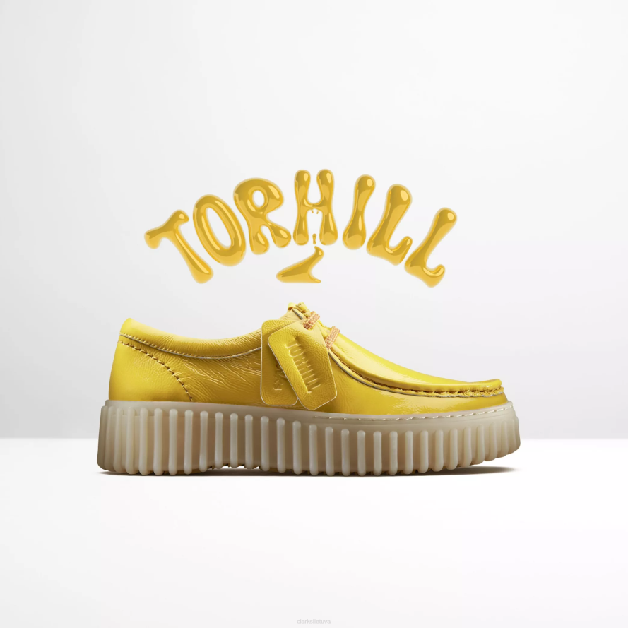 Clarks torhill bitė H2XV571 geltonas patentas