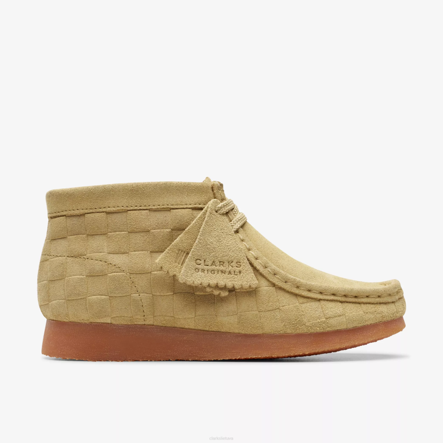 Clarks Wallabee boot senesnis H2XV994 smėlio spalvos čekis