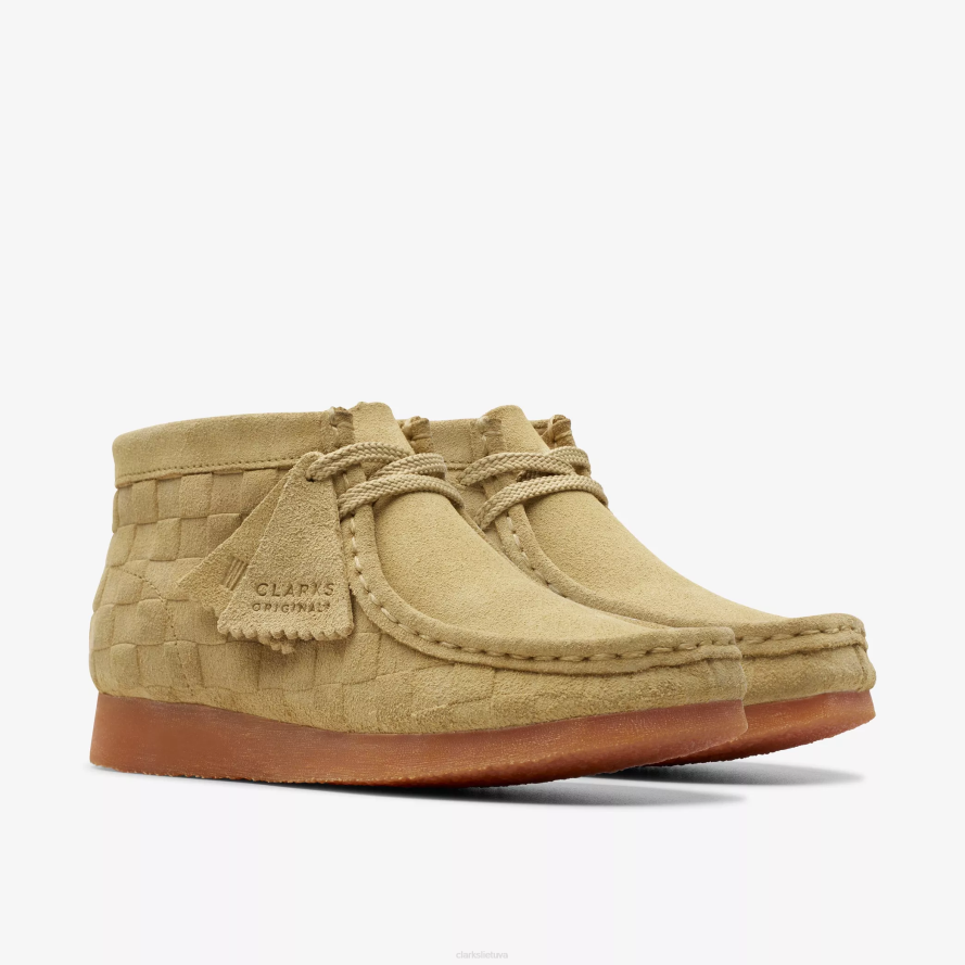 Clarks Wallabee boot senesnis H2XV994 smėlio spalvos čekis