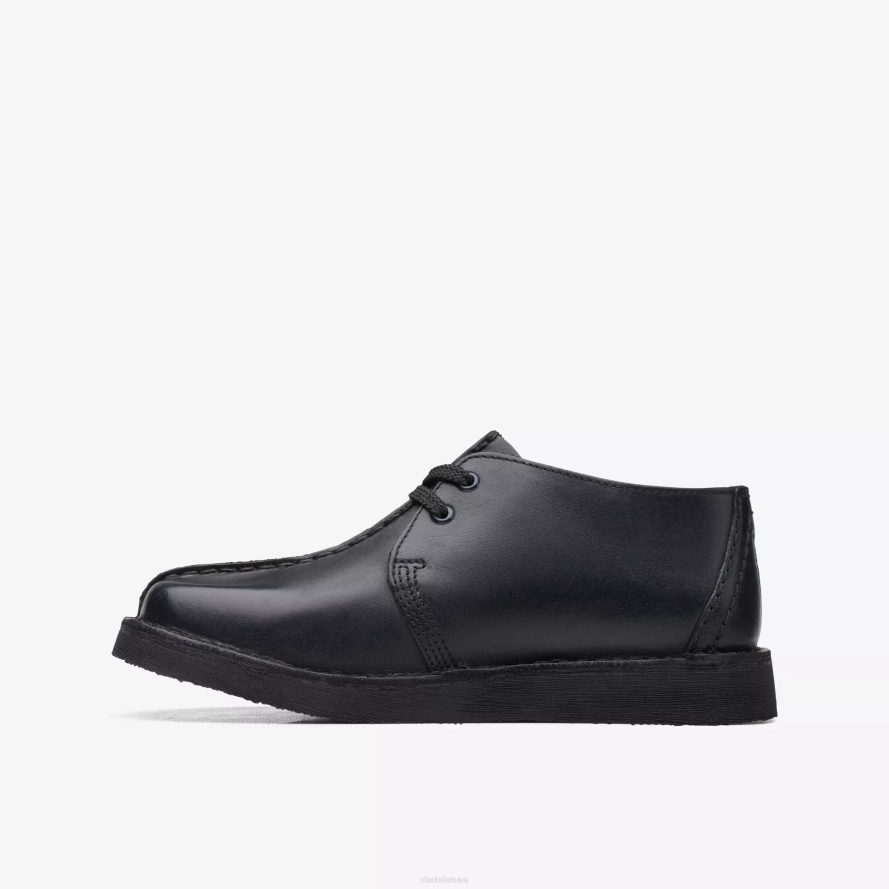 Clarks dykumos žygis senesnis H2XV978 juoda oda