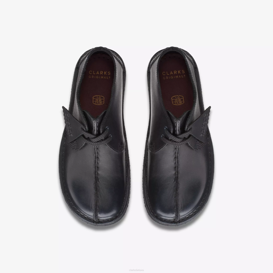 Clarks dykumos žygis senesnis H2XV978 juoda oda