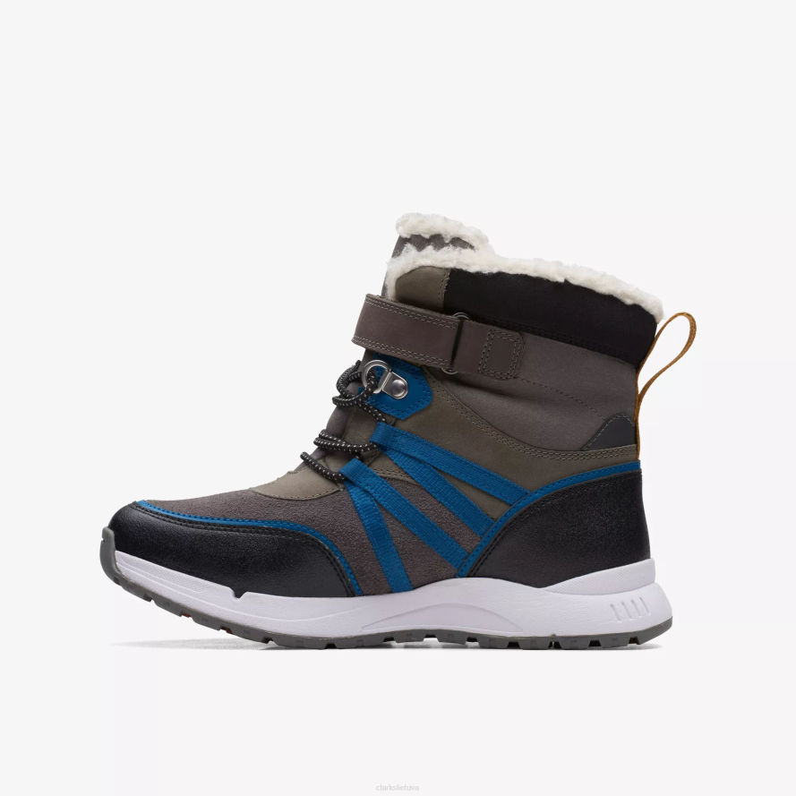 Clarks jauniklis liepsnoja vyresnis H2XV997 tamsiai atsparus vandeniui