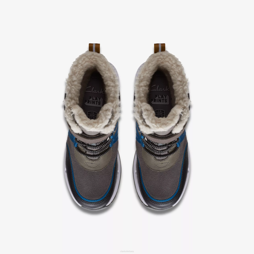 Clarks jauniklis liepsnoja vyresnis H2XV997 tamsiai atsparus vandeniui