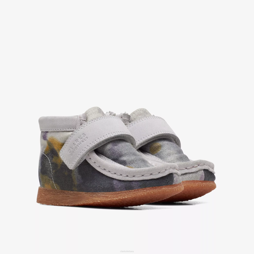 Clarks Wallabee batų mažylis H2XV1013 kaklaraištis dažų tekstilė