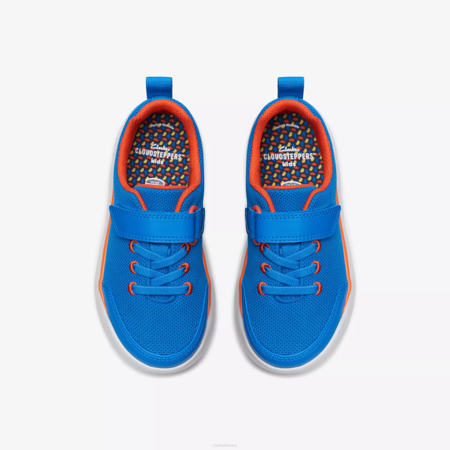 Clarks bėgti į lanką vaikas H2XV1000 mėlyna sintetika