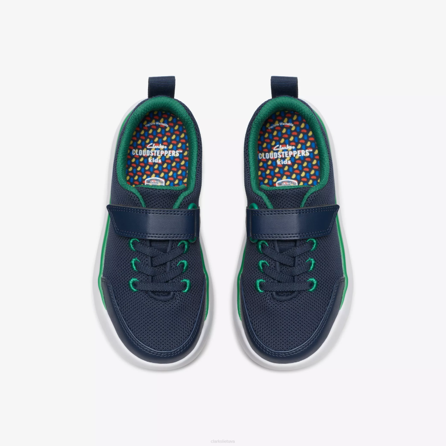 Clarks bėgti į lanką vaikas H2XV1001 tamsiai mėlyna sintetika