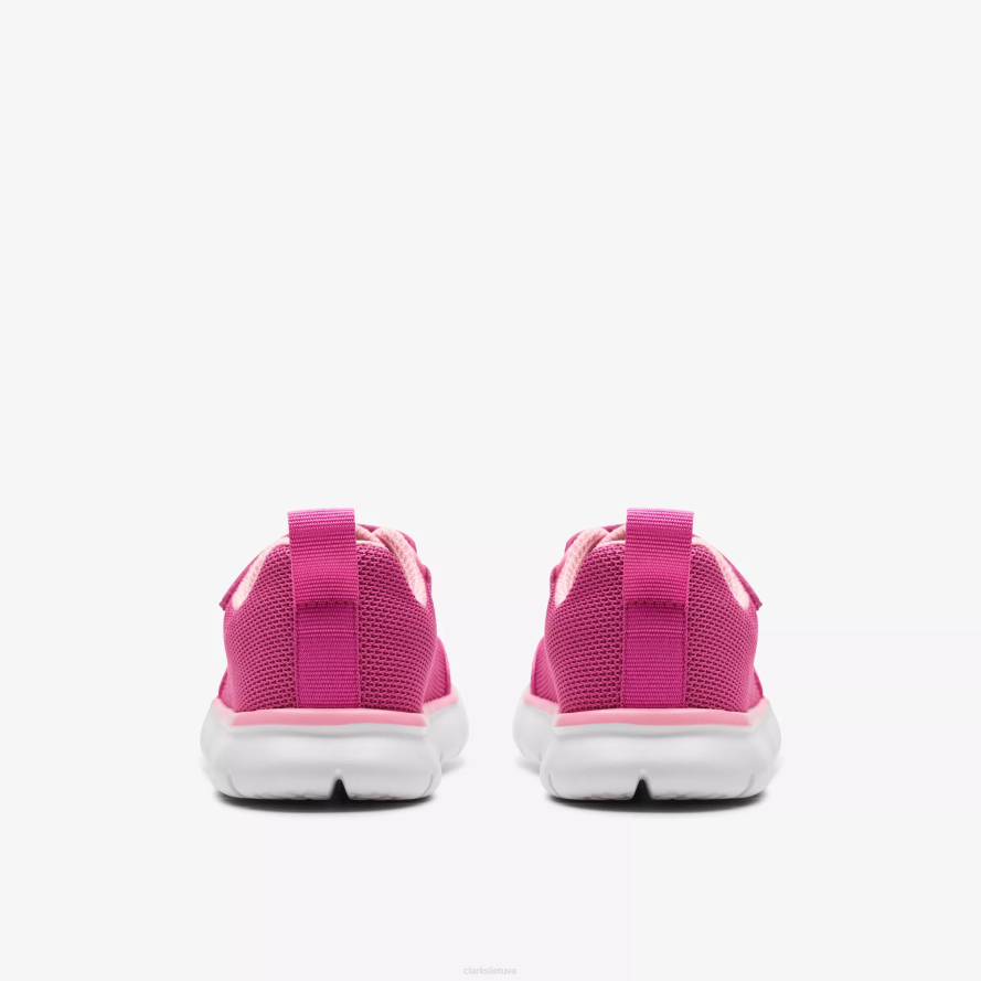 Clarks bėgti į lanką vaikas H2XV1002 rožinė sintetika