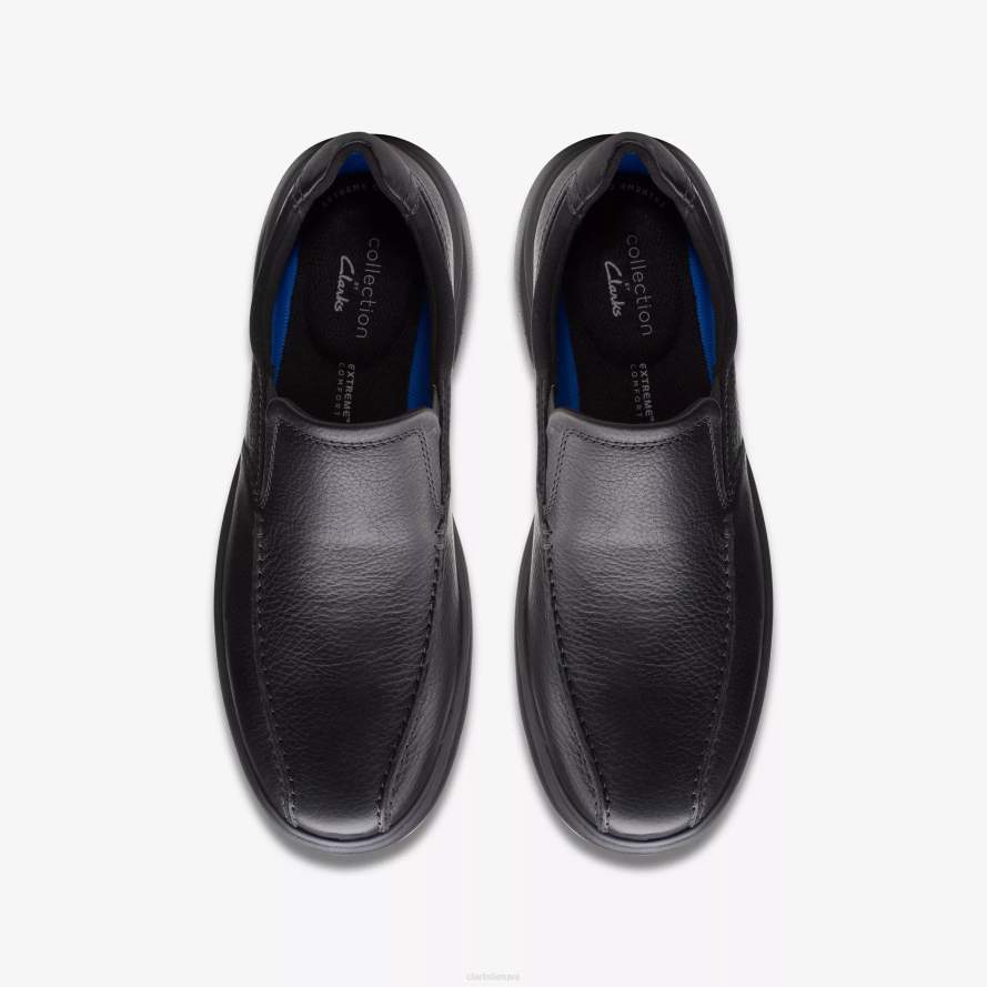 Clarks Bradley žingsnis H2XV758 juoda velkama oda