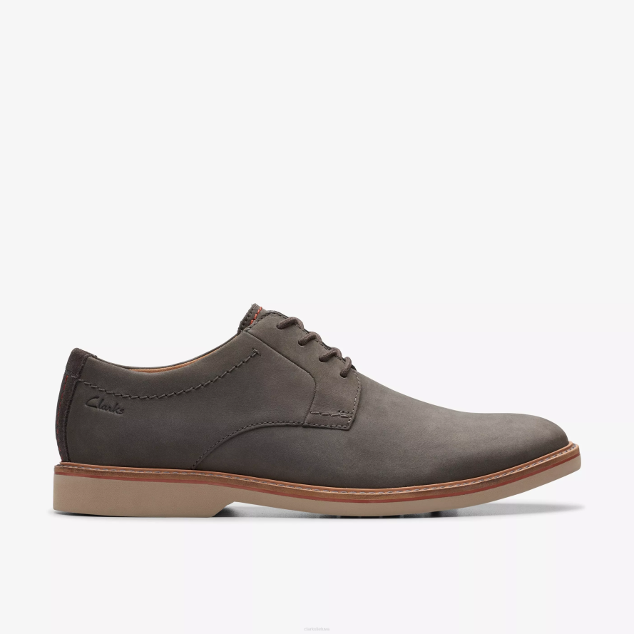 Clarks atticus lt nėriniai H2XV721 tamsiai pilkas nubukas