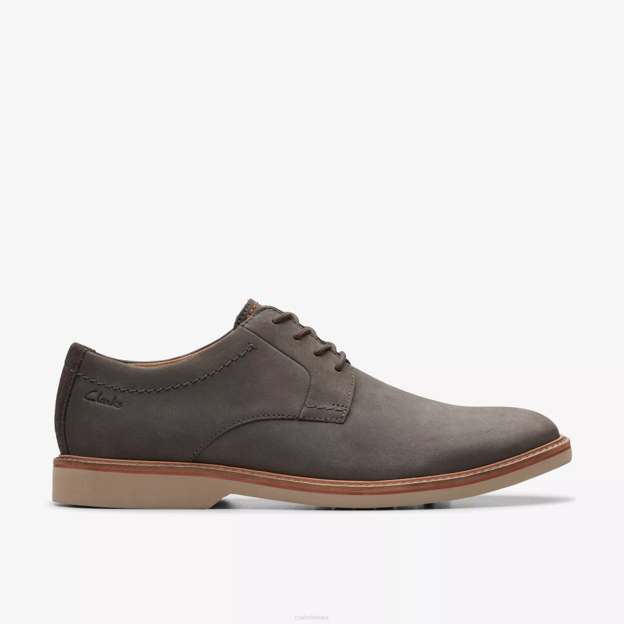 Clarks atticus lt nėriniai H2XV721 tamsiai pilkas nubukas