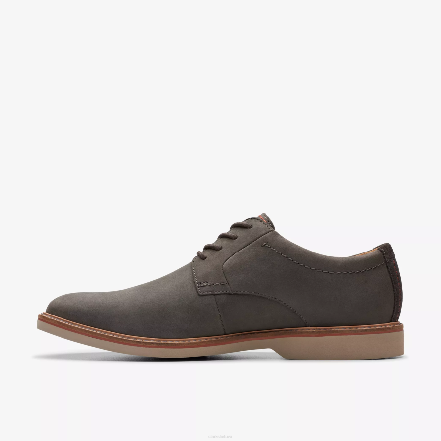 Clarks atticus lt nėriniai H2XV721 tamsiai pilkas nubukas