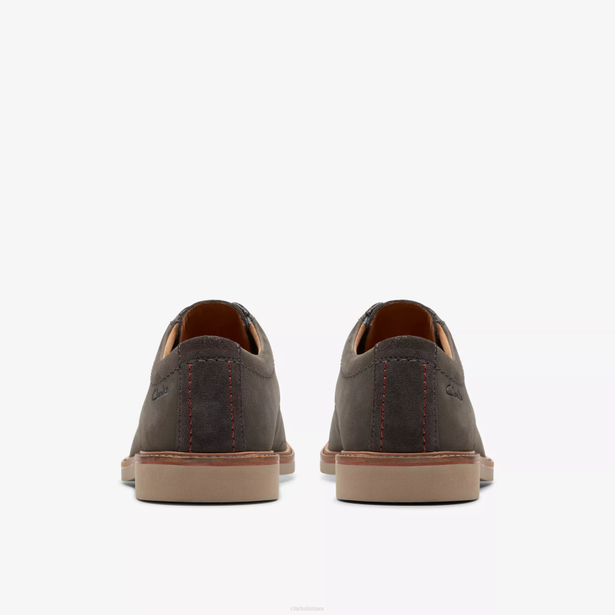 Clarks atticus lt nėriniai H2XV721 tamsiai pilkas nubukas