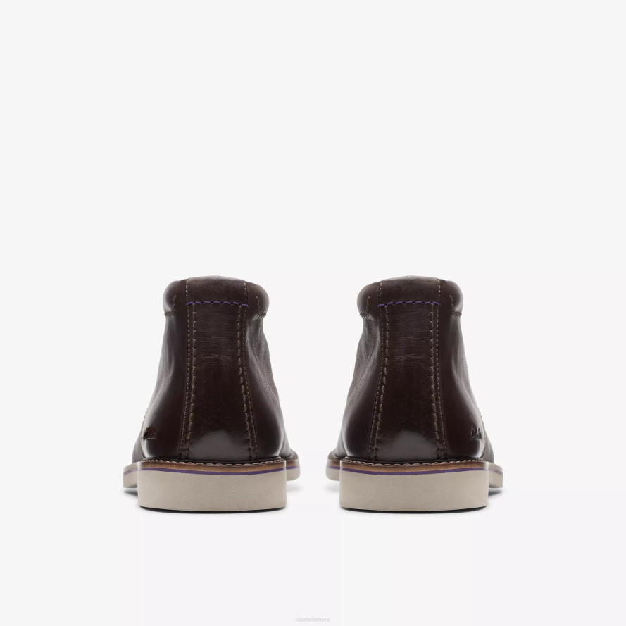 Clarks atticus lt sveiki H2XV767 tamsiai ruda oda