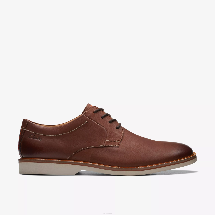 Clarks atticus odiniai nėriniai H2XV719 tamsiai rudos spalvos oda