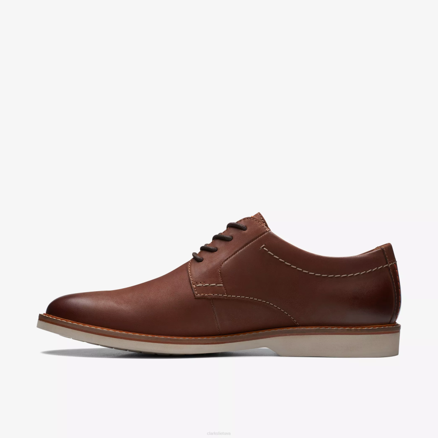 Clarks atticus odiniai nėriniai H2XV719 tamsiai rudos spalvos oda