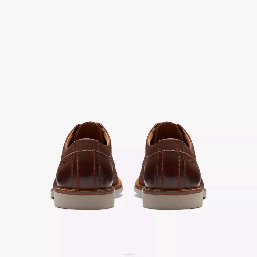 Clarks atticus odiniai nėriniai H2XV719 tamsiai rudos spalvos oda