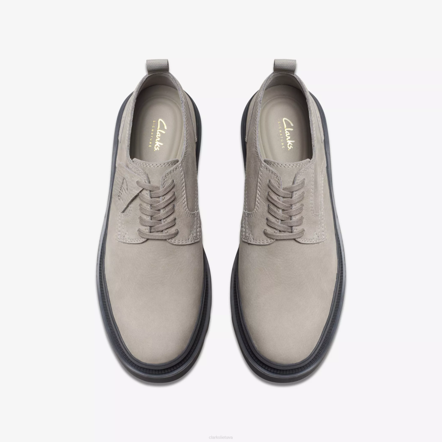 Clarks badell nėriniai H2XV704 pilkas nubukas