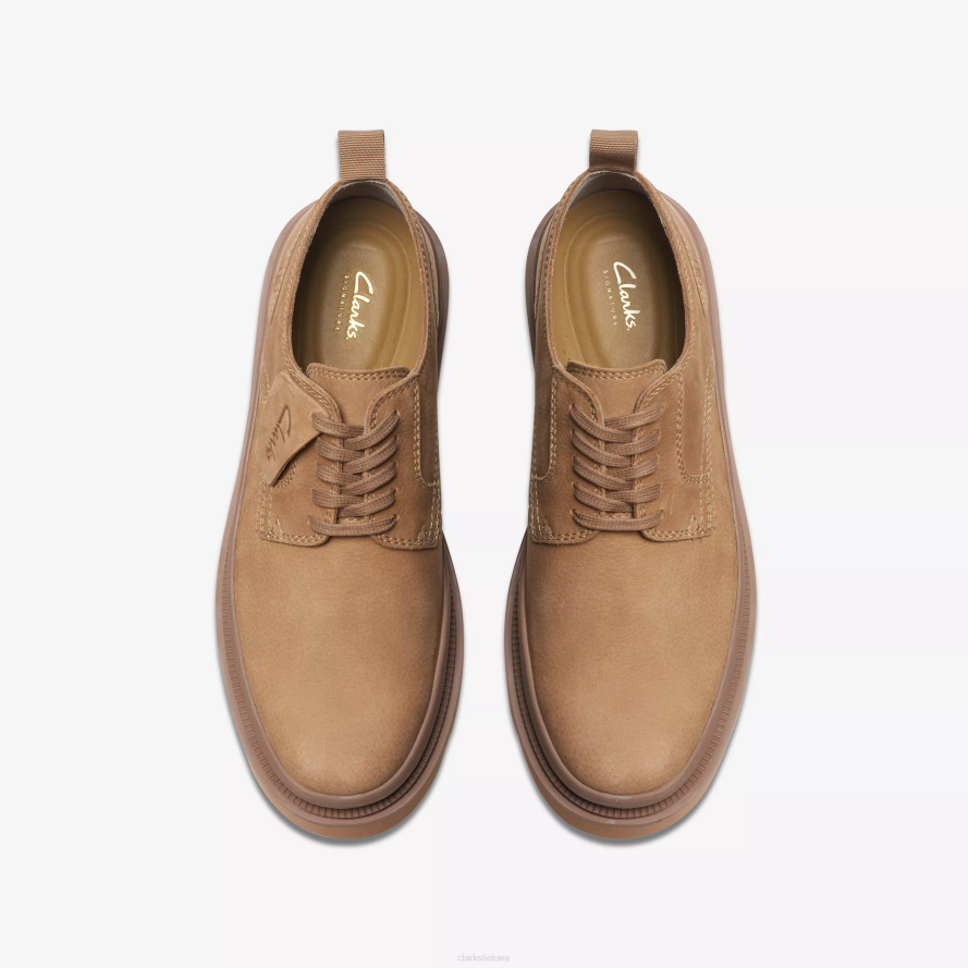 Clarks badell nėriniai H2XV706 tamsus smėlio nubukas