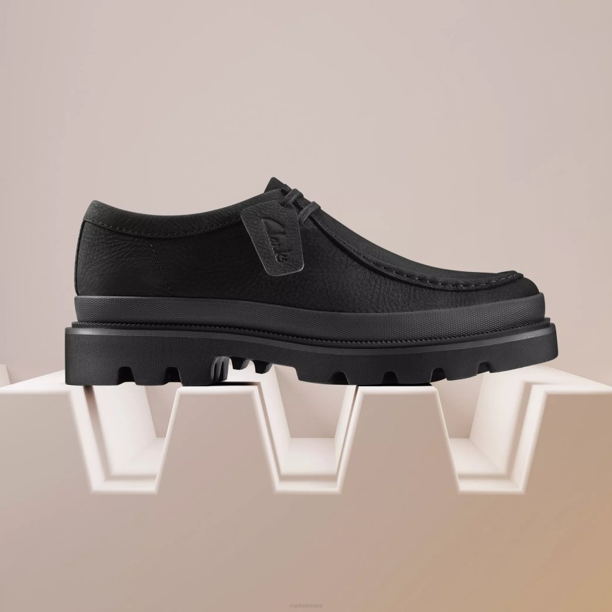 Clarks badell siūlė H2XV722 juodas nubukas