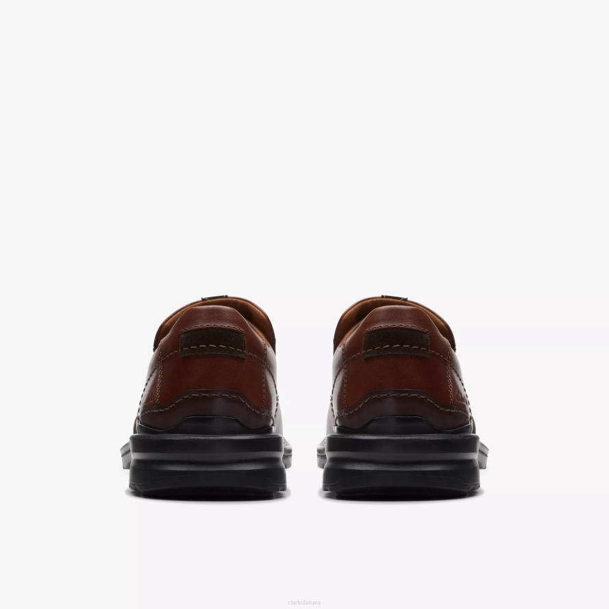 Clarks geslerio žingsnis H2XV742 tamsiai rudos spalvos oda