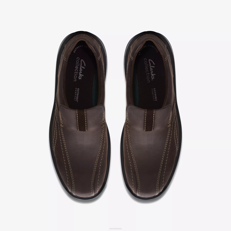 Clarks geslerio žingsnis H2XV744 tamsiai ruda oda