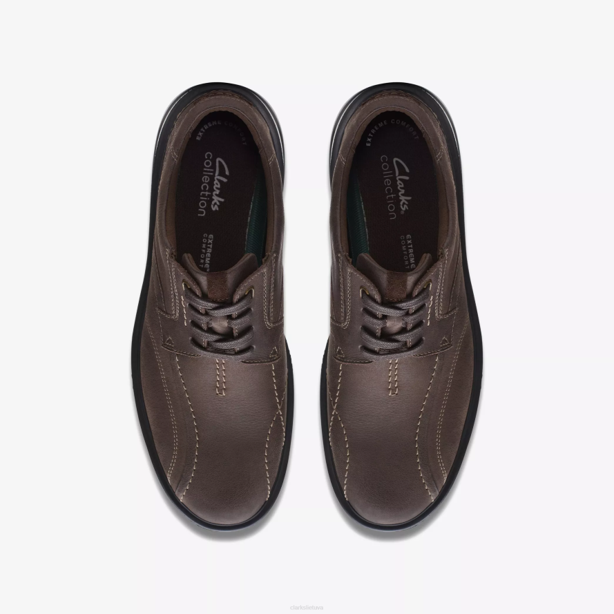 Clarks geslerio nėriniai H2XV746 tamsiai ruda oda