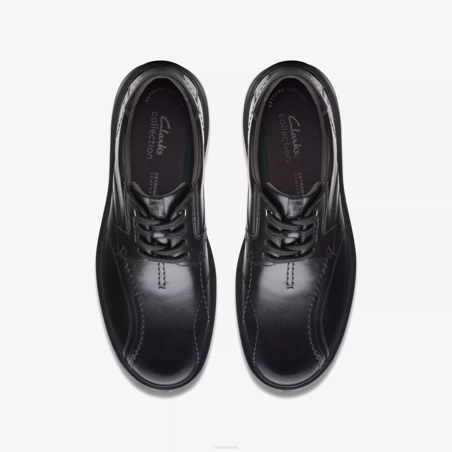 Clarks geslerio nėriniai H2XV747 juoda oda