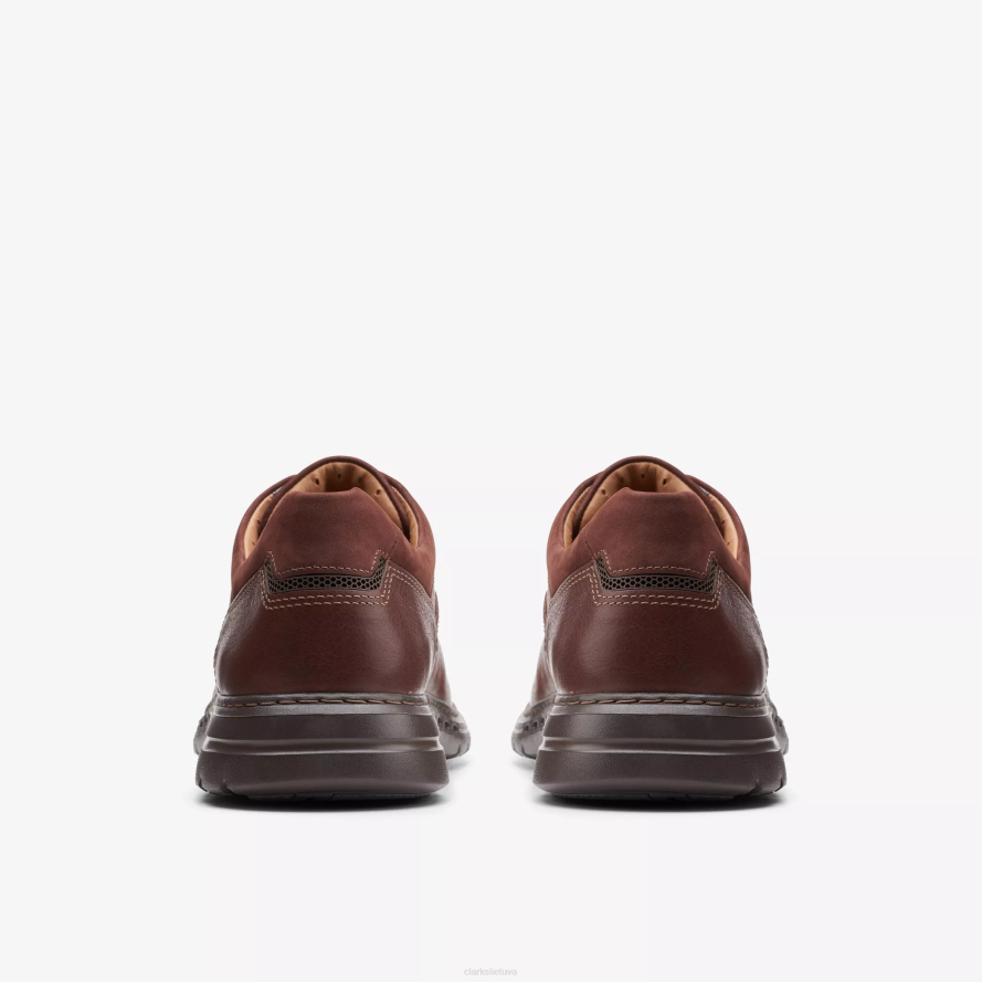 Clarks ir brawley nėriniai H2XV759 raudonmedžio oda