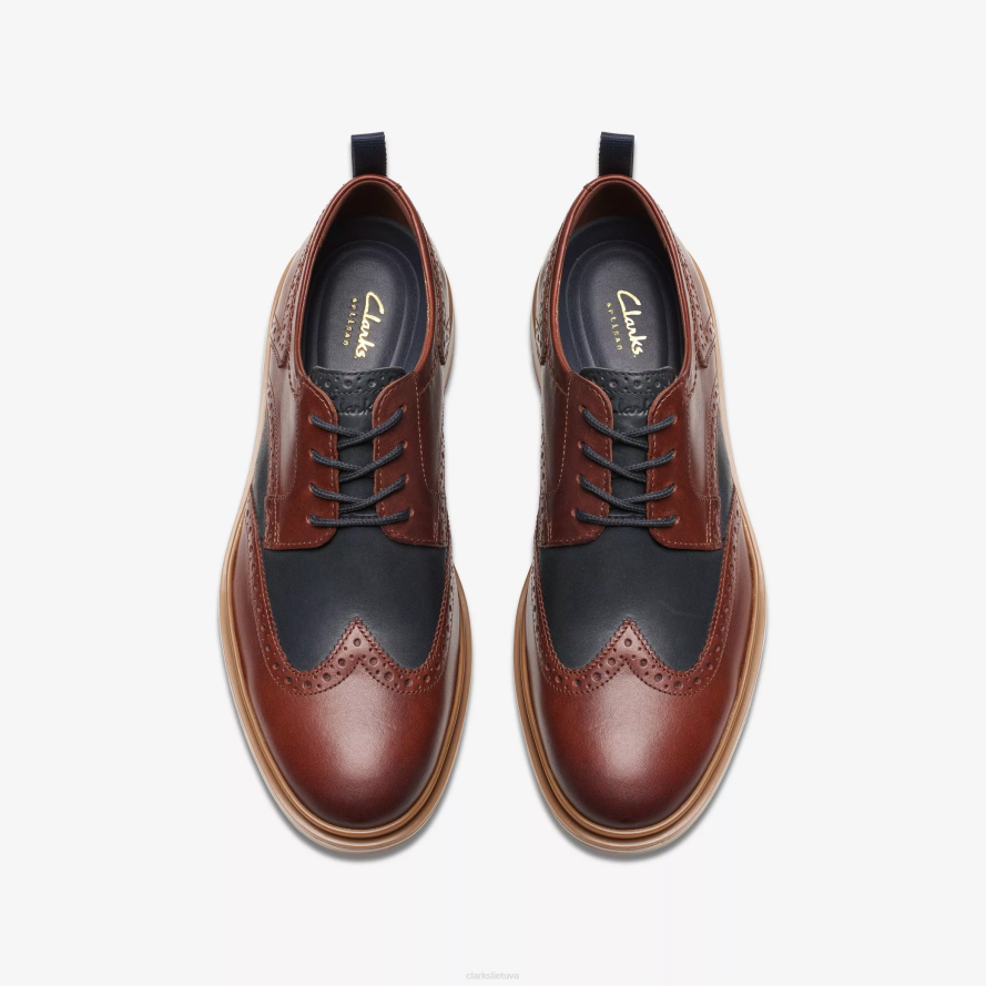 Clarks kantrijos sparnas H2XV716 britiško įdegio derinys