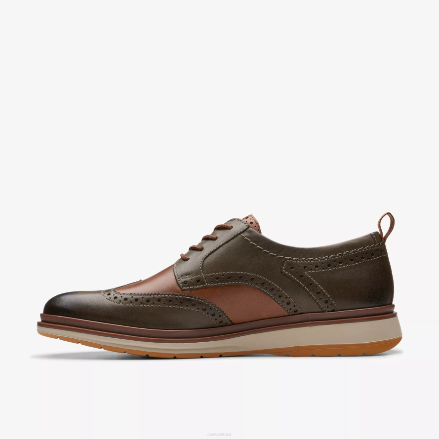 Clarks kantrijos sparnas H2XV717 tamsiai alyvuogių derinys