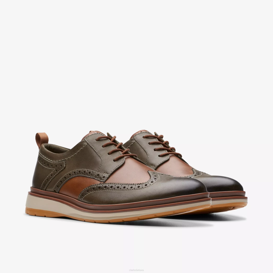 Clarks kantrijos sparnas H2XV717 tamsiai alyvuogių derinys