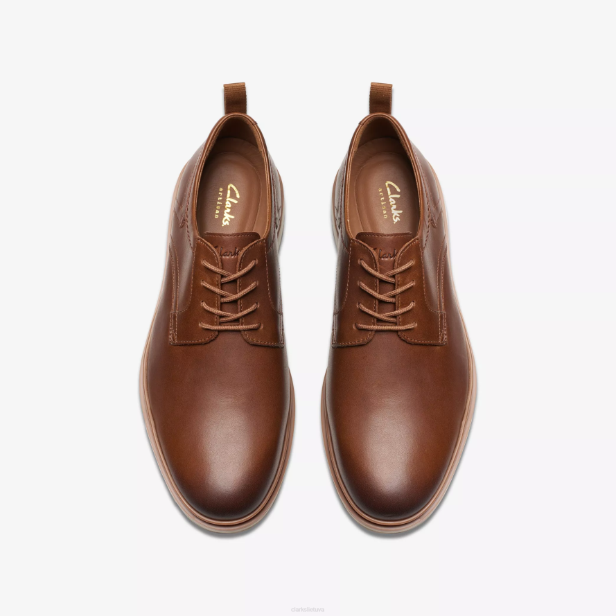 Clarks kantry lo H2XV700 tamsiai rudos spalvos oda