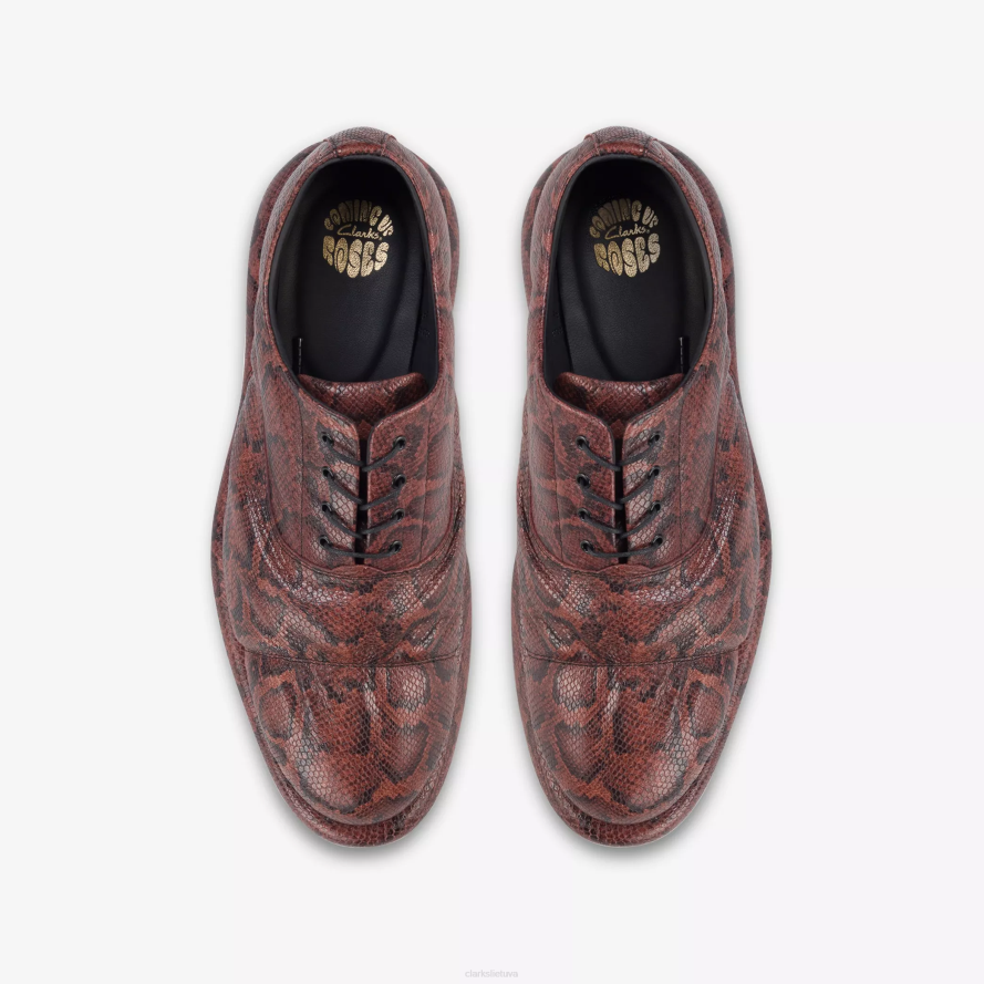 Clarks martine rožė vyrų oxford 1 H2XV774 ruda gyvatė