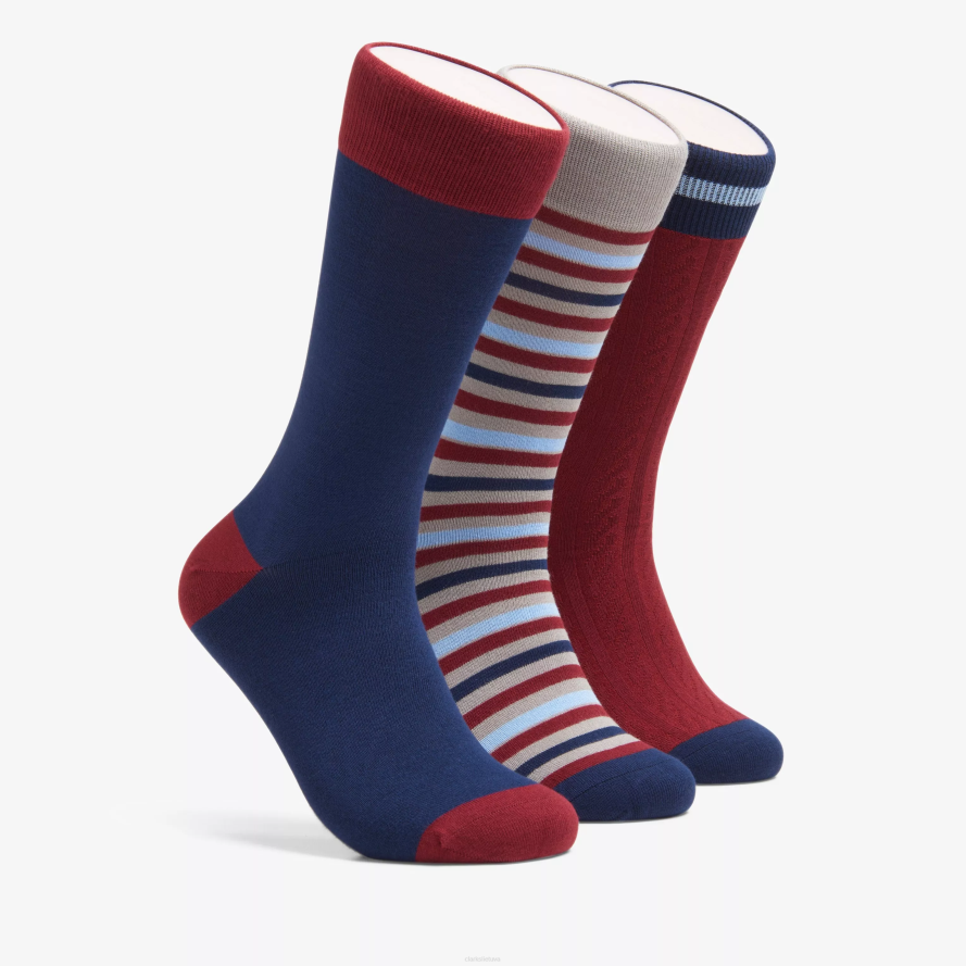 Clarks 3 pakelių suknelės romanas H2XV968 raudonas derinys