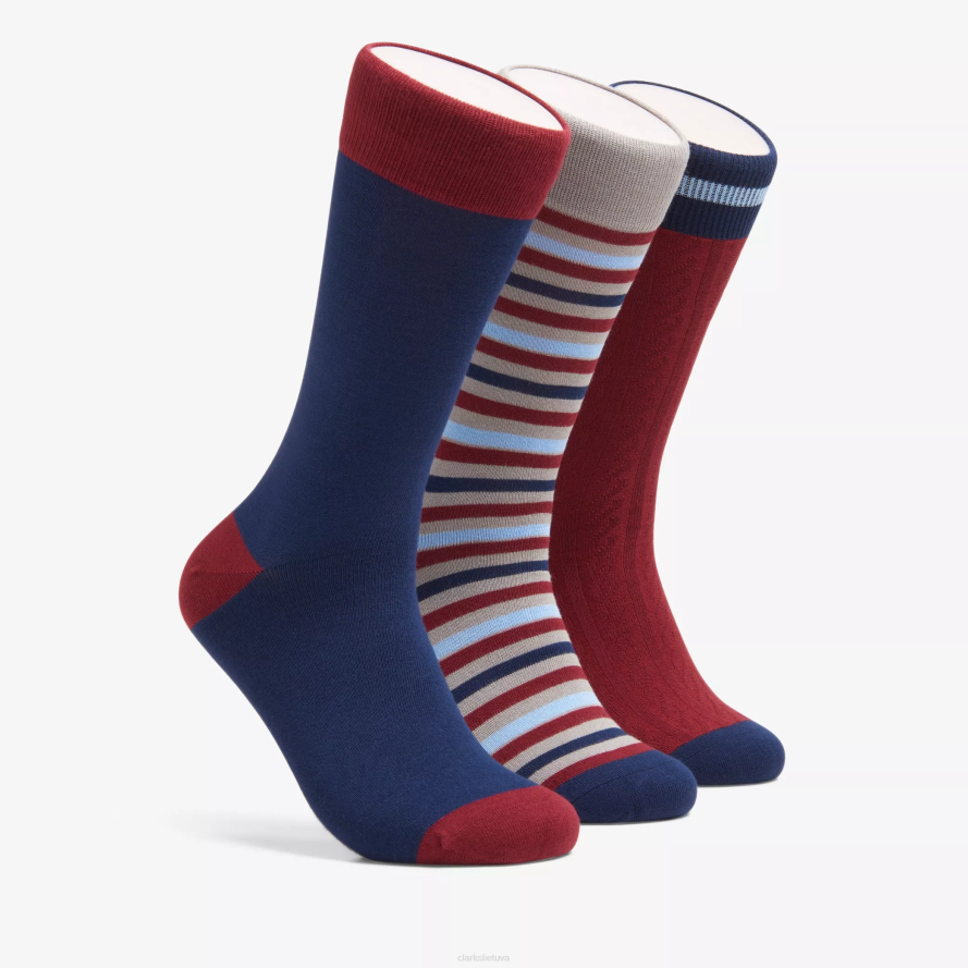 Clarks 3 pakelių suknelės romanas H2XV968 raudonas derinys