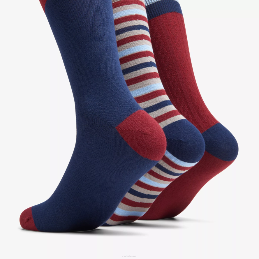 Clarks 3 pakelių suknelės romanas H2XV968 raudonas derinys