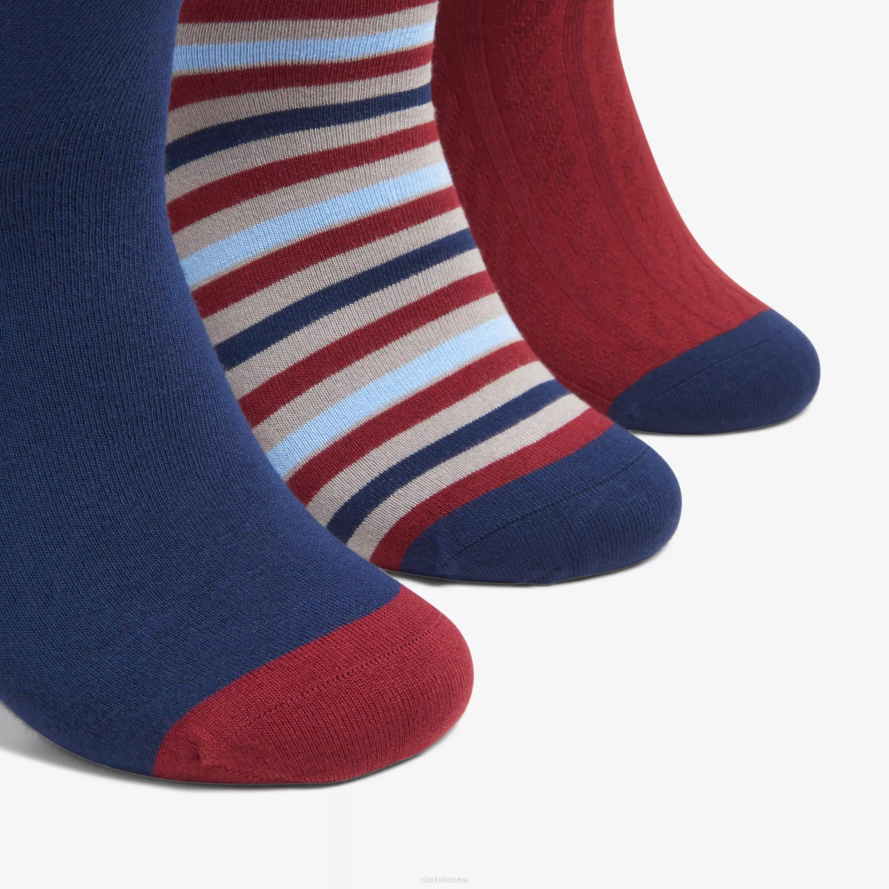 Clarks 3 pakelių suknelės romanas H2XV968 raudonas derinys