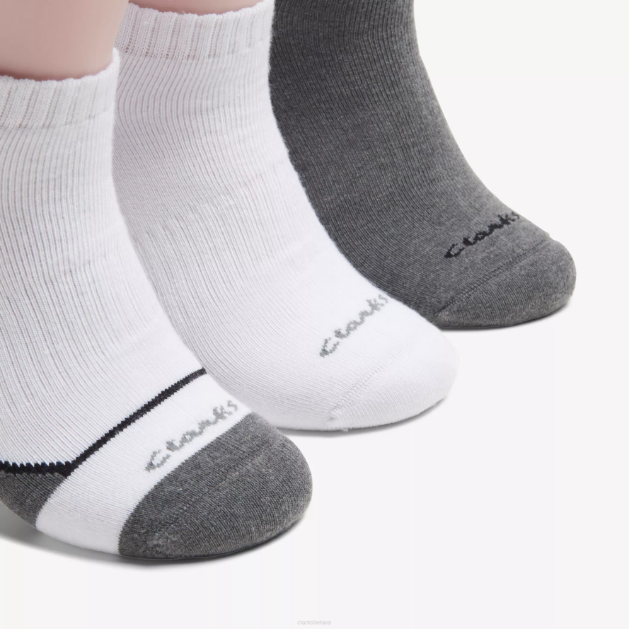 Clarks 3 pakuotės atletiškas be pasirodymo H2XV958 daugiaspalvis