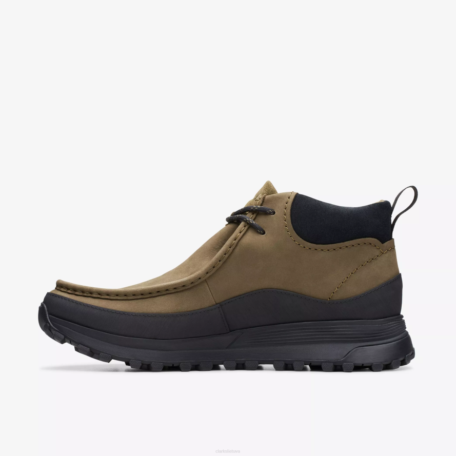 Clarks Atl Trek sieniniai batai gore-tex H2XV917 tamsiai alyvuogių nubukas