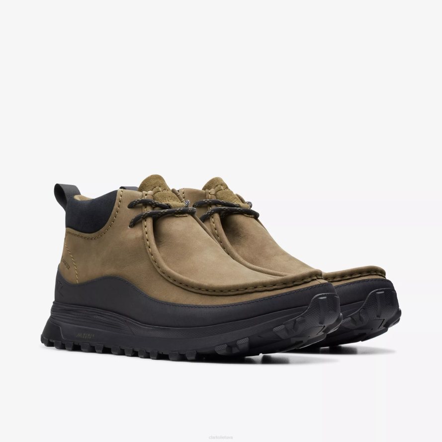 Clarks Atl Trek sieniniai batai gore-tex H2XV917 tamsiai alyvuogių nubukas