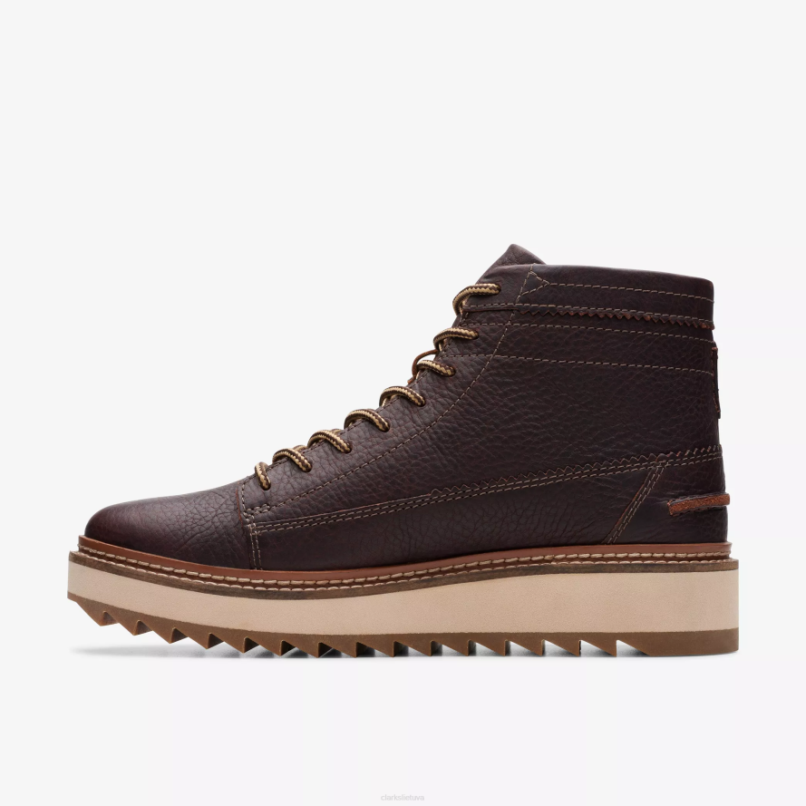 Clarks Clarkhill labas H2XV922 tamsiai ruda oda