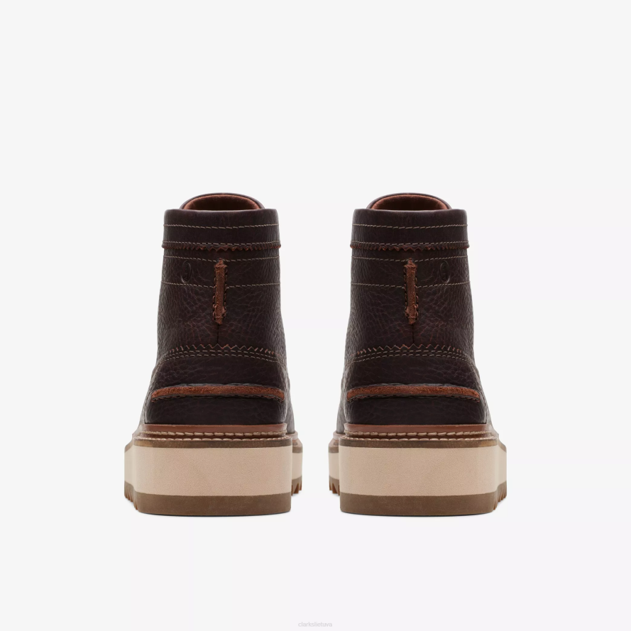 Clarks Clarkhill labas H2XV922 tamsiai ruda oda