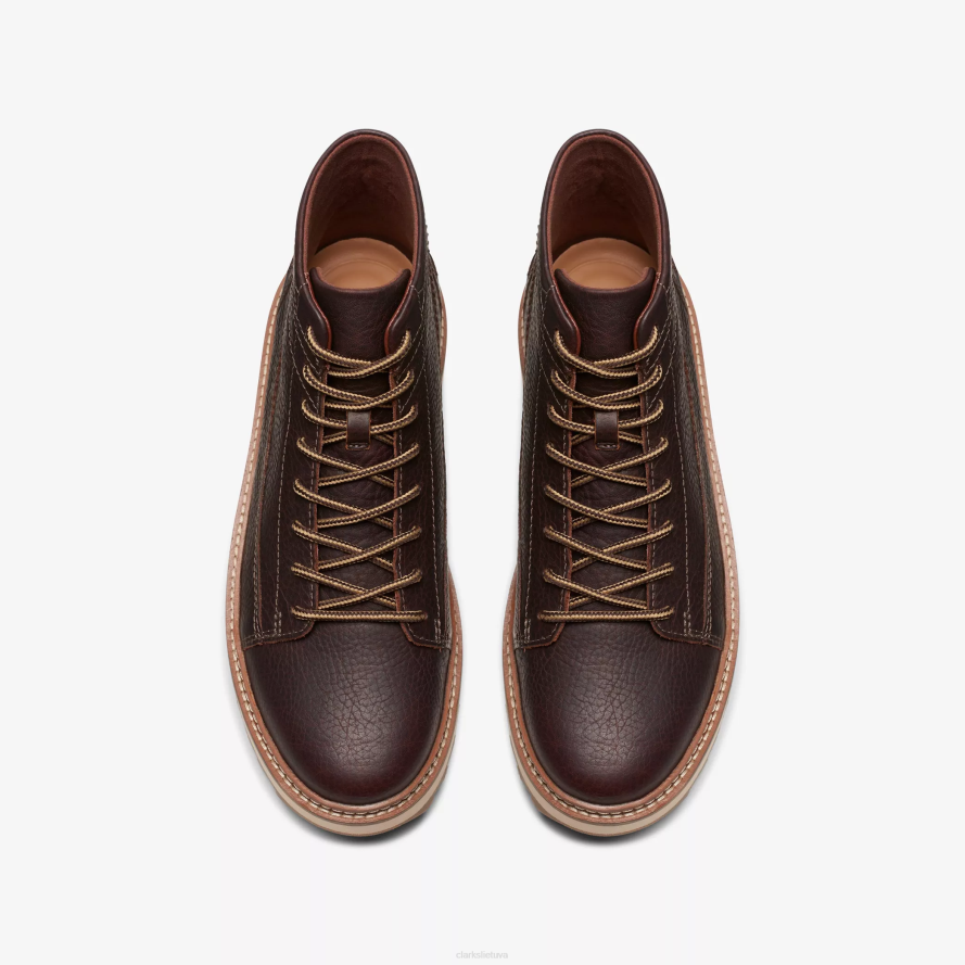 Clarks Clarkhill labas H2XV922 tamsiai ruda oda