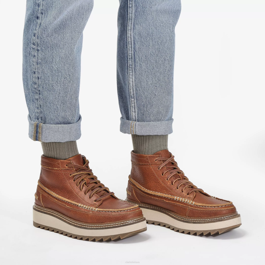 Clarks Clarkhill vidurys H2XV921 tamsiai rudos spalvos oda