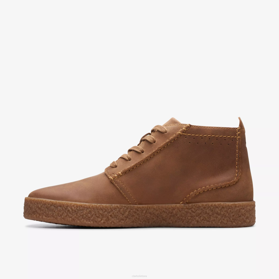 Clarks gatvės kalno vidurys H2XV911 tamsiai rudos spalvos oda