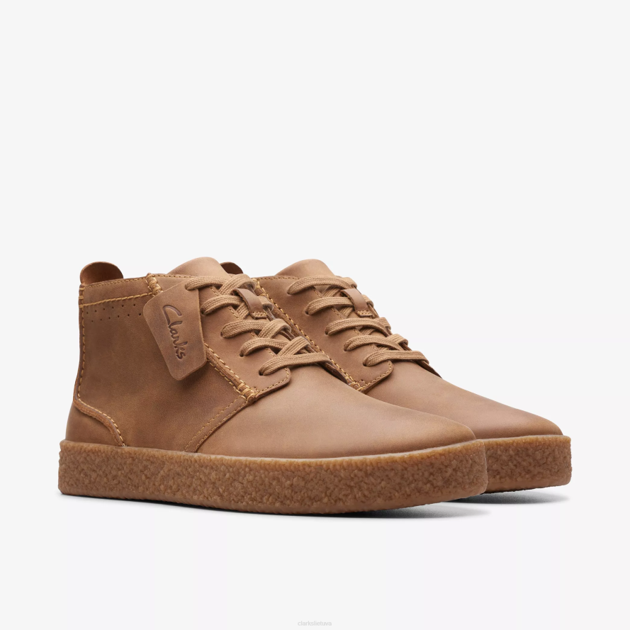 Clarks gatvės kalno vidurys H2XV911 tamsiai rudos spalvos oda